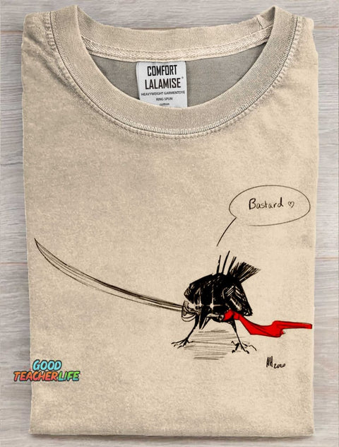 Funny Reven Art Print Casual Short Sleeve T-shirt