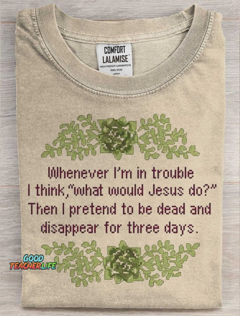 Funny Saying Art Print Casual Short Sleeve T-shirt