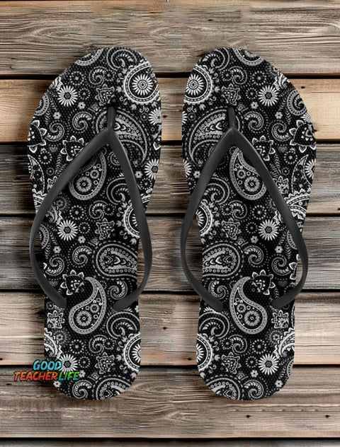 Paisley Art Print Flip-Flop