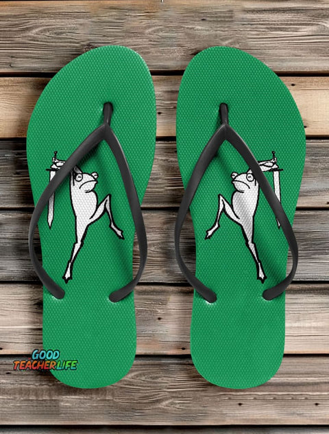 Funny Frog Art Print Flip-Flop