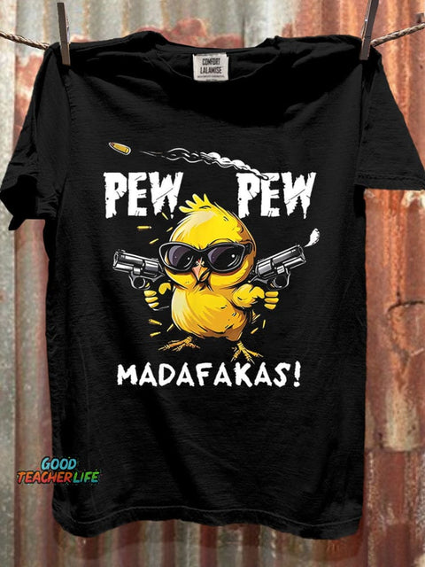 Pew Pew Madafakas Art Print Casaul Short SleeveT-shirt