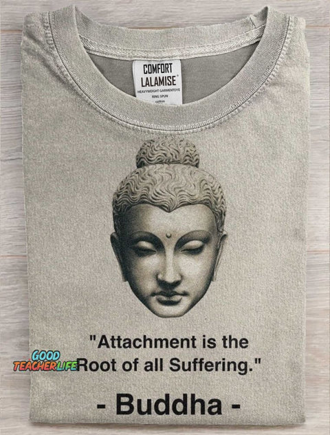 Funny Buddha Art Print Casual Short Sleeve T-shirt