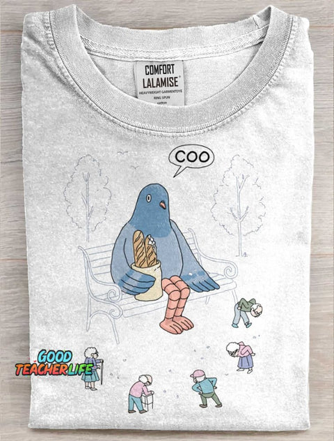 Coo Art Print Casual Short Sleeve T-shirt