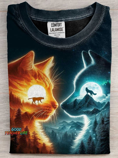 Art Print Casual Short Sleeve T-shirt
