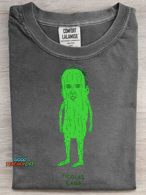 Picolas Cage Art Print Casaul Short Sleeve T-shirt
