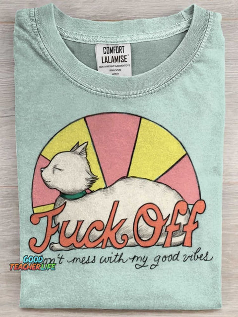 Fuck Off Art Print Casual Short Sleeve T-shirt