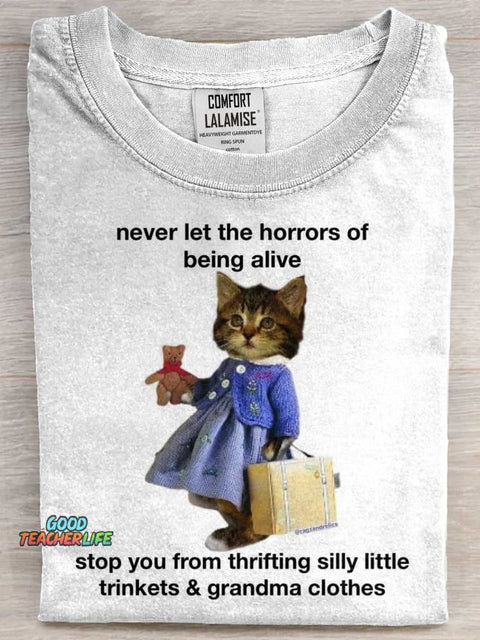 Funny Humor Art Print Casual Short Sleeve T-shirt