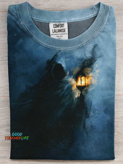 Darkness Art Print Casaul Short Sleeve T-shirt