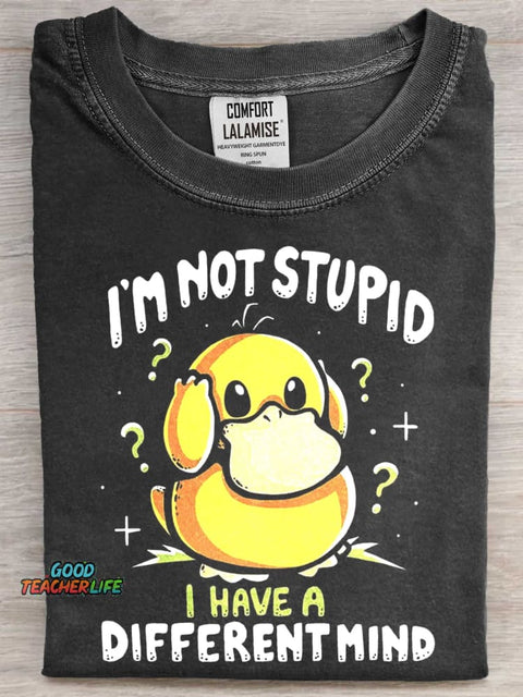 I'm not Stupid Art Print Casaul Short Sleeve T-shirt