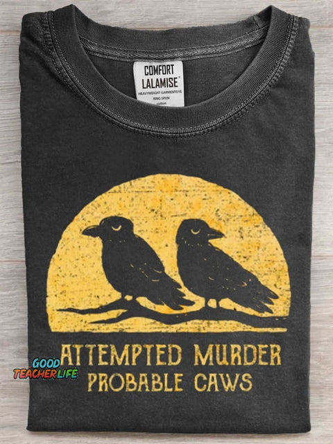 Probable Caws Art Print Casaul Short Sleeve T-shirt