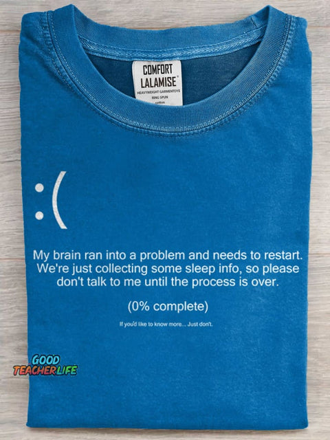 Brainfreeze Art Print Casaul Short Sleeve T-shirt