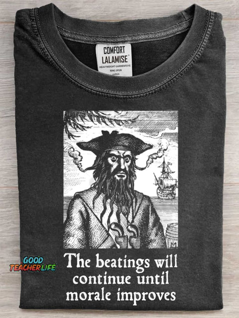 The Beatings Will Continue until Morale Improves Art Print Casaul Short Sleeve T-shirt