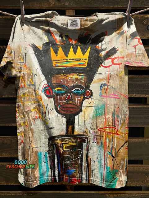 Abstrct Art Print Casaul Short Sleeve T-shirt