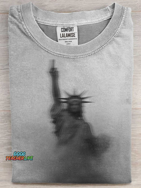 Fuck Art Print Casaul Short Sleeve T-shirt