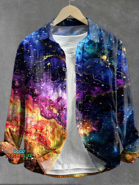 Art Print 100% Cotton Long Sleeve Shirt