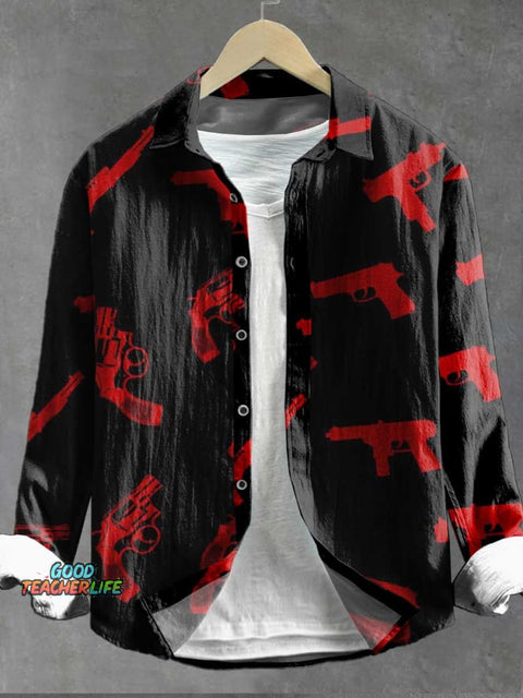 Various kinds of guns Art Print 100% Cotton Long Sleeve Shirt