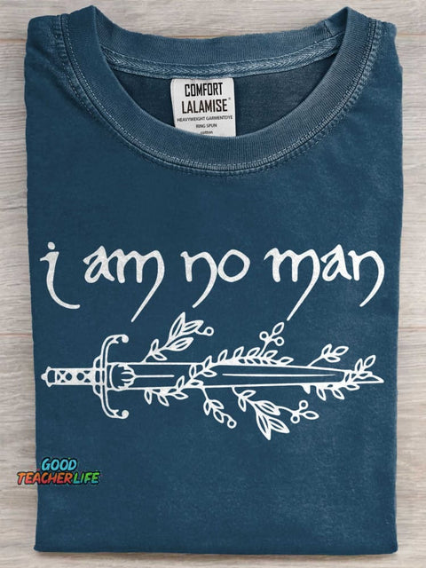 I Am No Man Art Print Casaul Short Sleeve T-shirt