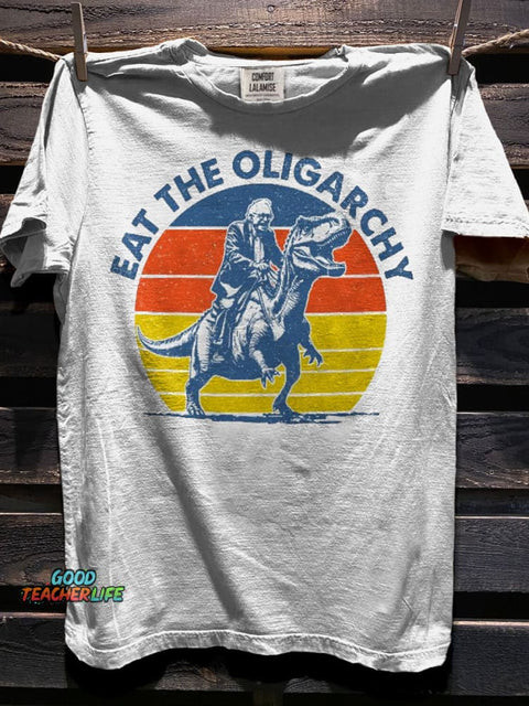 Eat The Oligarchy Art Print Casaul Short Sleeve T-shirt