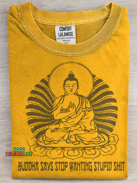 Buddha Says Casaul Art Print Short Sleeve T-shirt