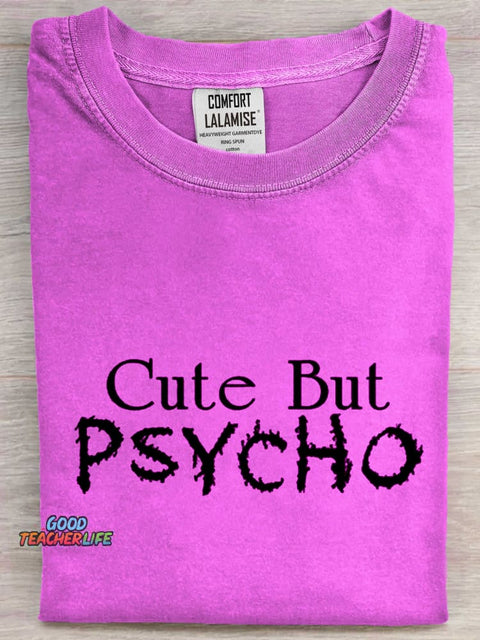 Cute But Phycho Art Print Short Sleeve T-shirt