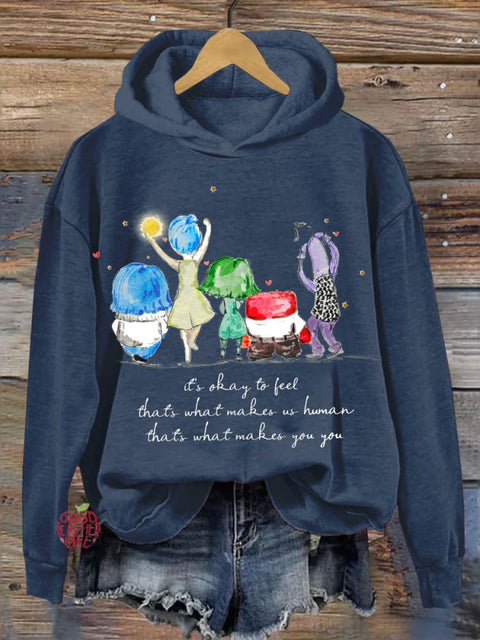 Mental Health Suicide Prevention Art  Print Casual Sweatshirt