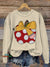 Polka Dot Apples Vintage Print Casual Sweatshirt