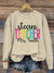 Teacher Vintage Print Casual Sweatshirt