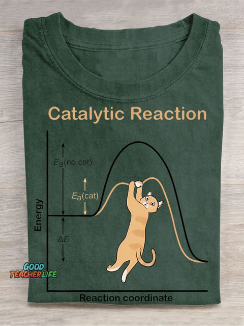 Catalytic Reaction Casual Print T-Shirt