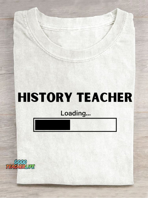 History Teacher Casual Print T-Shirt