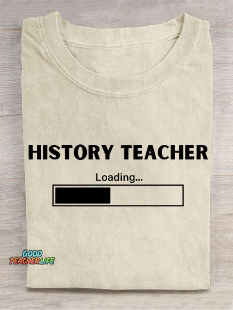 History Teacher Casual Print T-Shirt