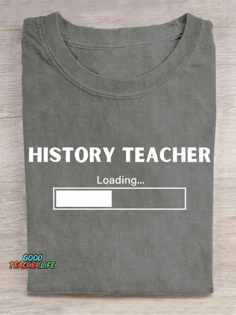 History Teacher Casual Print T-Shirt