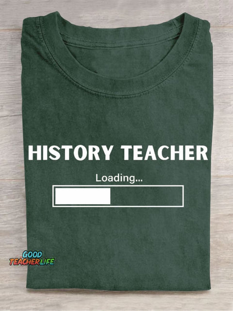 History Teacher Casual Print T-Shirt
