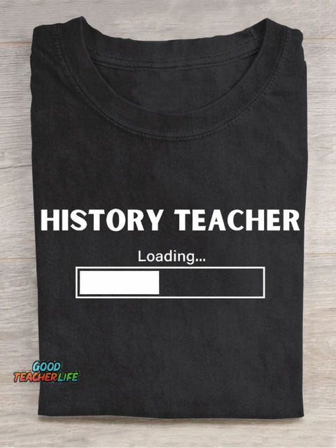History Teacher Casual Print T-Shirt