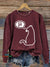 Science Cat Vintage Print Casual Sweatshirt