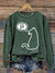 Science Cat Vintage Print Casual Sweatshirt