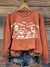 Halloween Teacher Vintage Print Casual Sweatshirt
