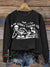 Halloween Teacher Vintage Print Casual Sweatshirt