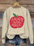 Teacher Are Magic Vintage Print Casual Sweatshirt