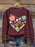 Teacher Cute Vintage Print Casual Sweatshirt