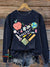 Teacher Cute Vintage Print Casual Sweatshirt