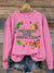 Progress Over Perfection Vintage Print Casual Sweatshirt