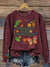 Progress Over Perfection Vintage Print Casual Sweatshirt