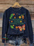 Progress Over Perfection Vintage Print Casual Sweatshirt
