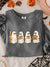 Cute Halloween Teacher Vintage Print Casual Sweatshirt