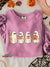Cute Halloween Teacher Vintage Print Casual Sweatshirt