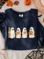 Cute Halloween Teacher Vintage Print Casual Sweatshirt