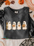 Cute Halloween Teacher Vintage Print Casual Sweatshirt