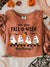 Halloween Cute Teacher Vintage Print Casual Sweatshirt