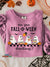 Halloween Cute Teacher Vintage Print Casual Sweatshirt