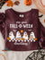 Halloween Cute Teacher Vintage Print Casual Sweatshirt
